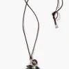 Arrowhead Charm Necklace Black
