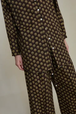 Astrid Block Print Set Brown