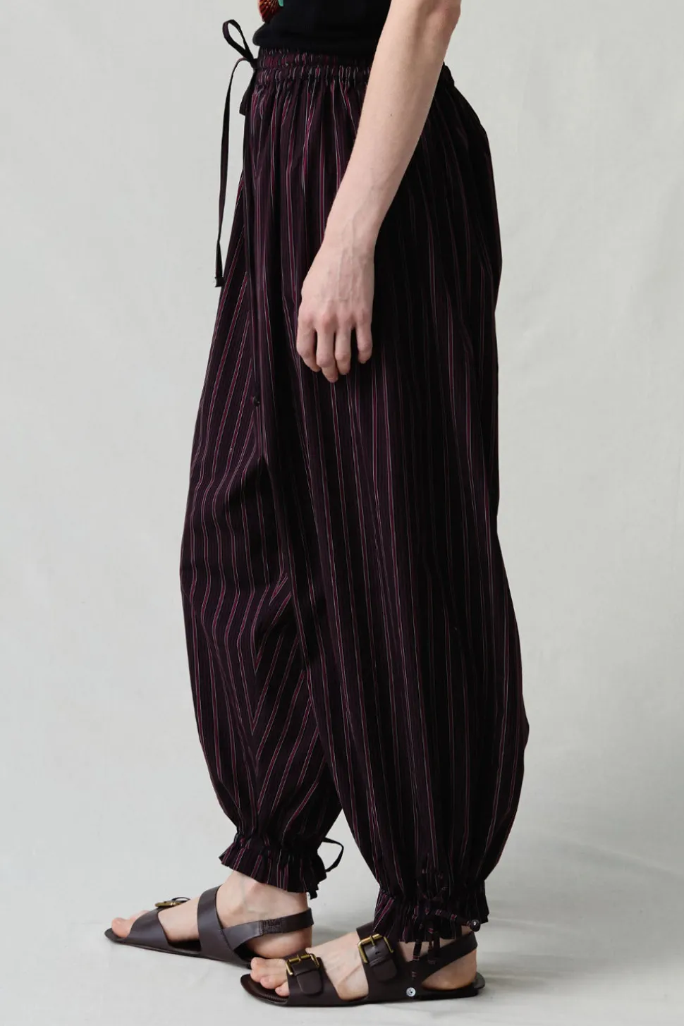 Balloon Pant Black Stripe