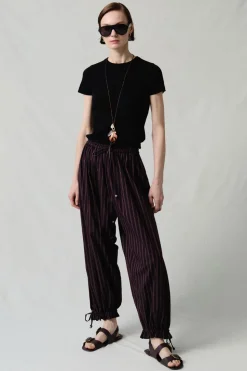 Balloon Pant Black Stripe