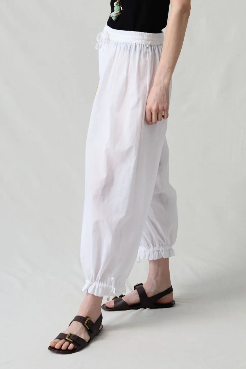Balloon Pant White Pinstripe