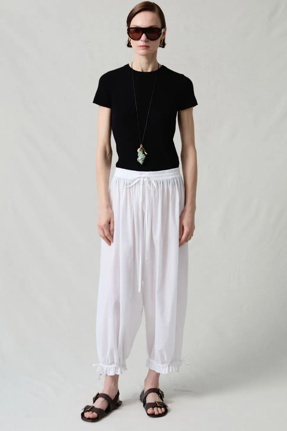Balloon Pant White Pinstripe