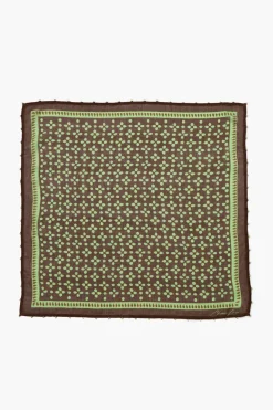 Beaded Floral Bandana Espresso