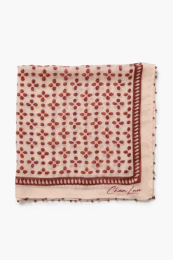 Beaded Floral Bandana Pink Sand