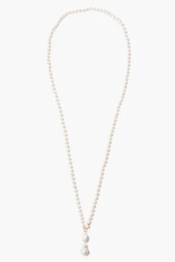 Bell Necklace White Pearl