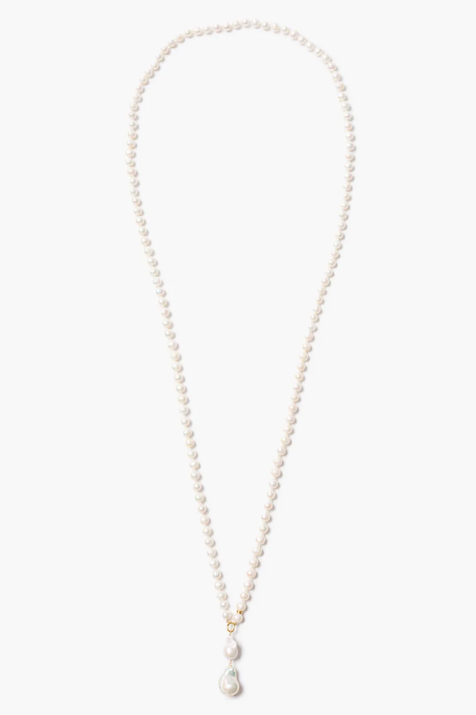 Bell Necklace White Pearl