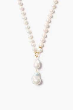 Bell Necklace White Pearl