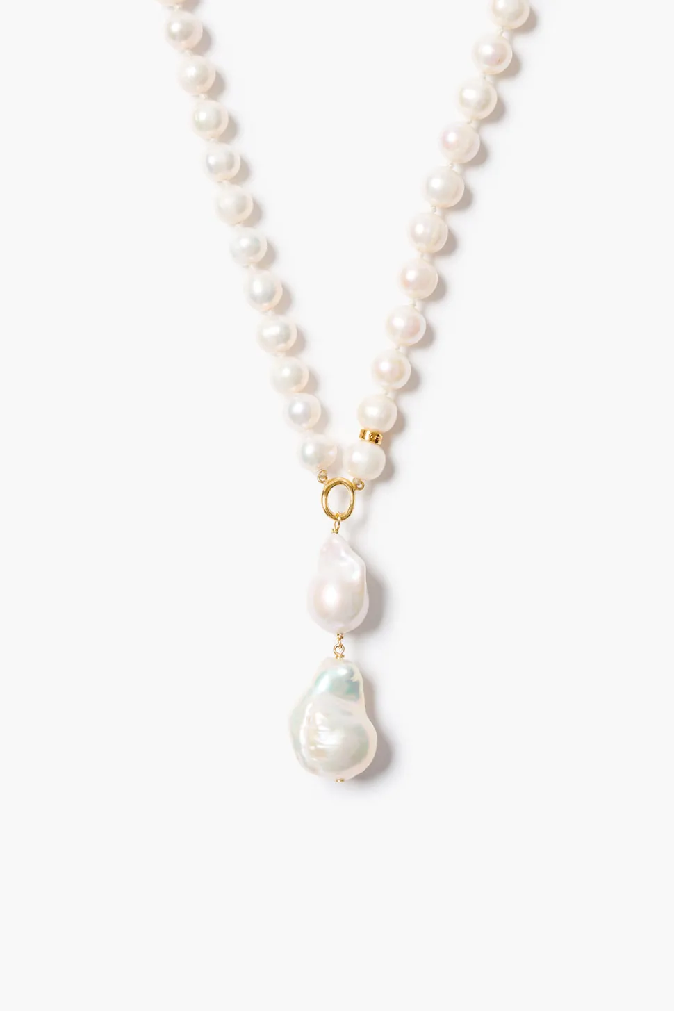 Bell Necklace White Pearl