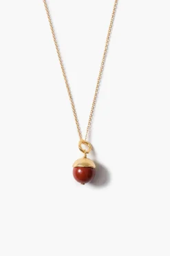 Bell Pendant Necklace Red Jasper