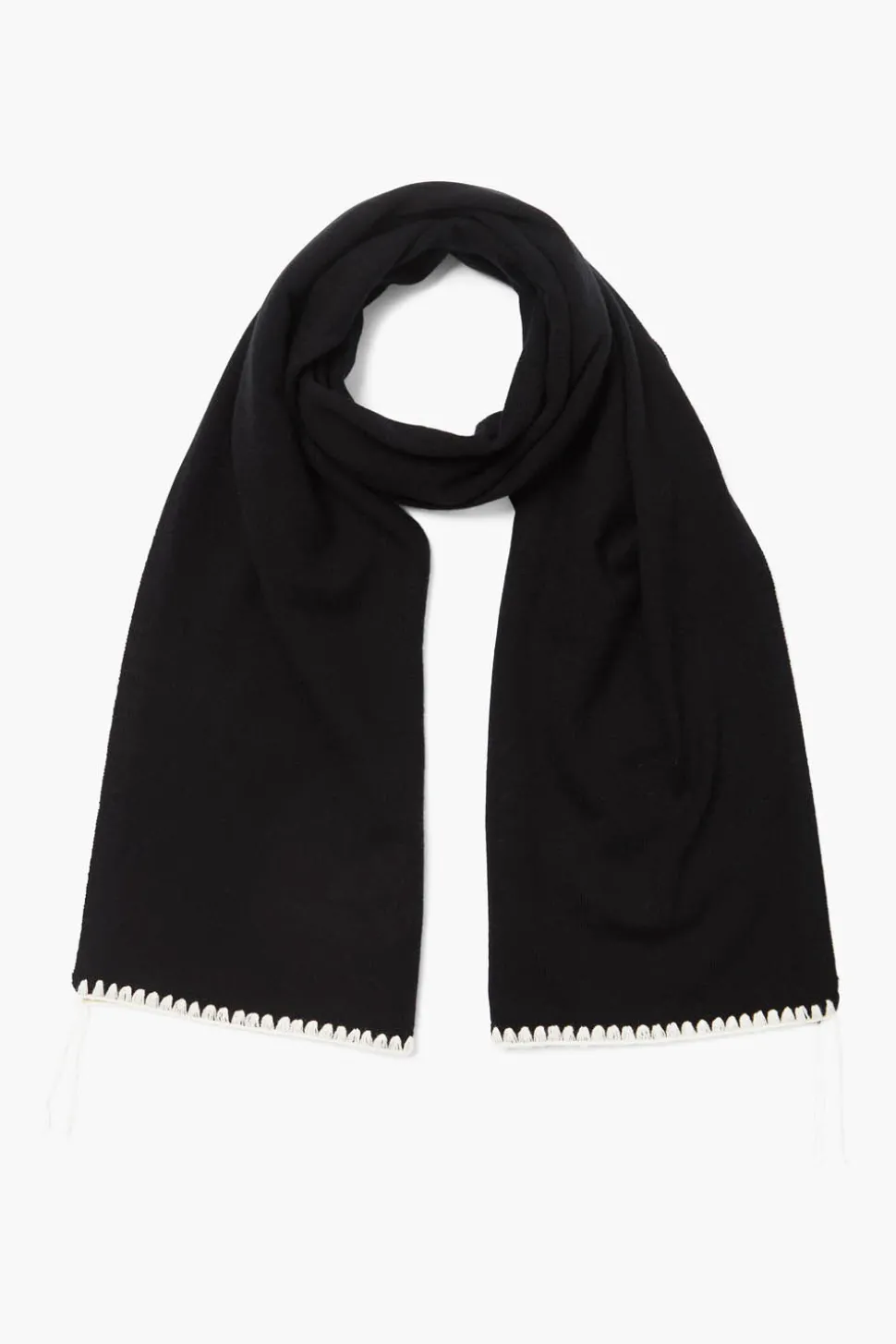 Blanket Stitch Scarf Black