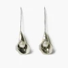 Calla Lily Drop Earrings Silver
