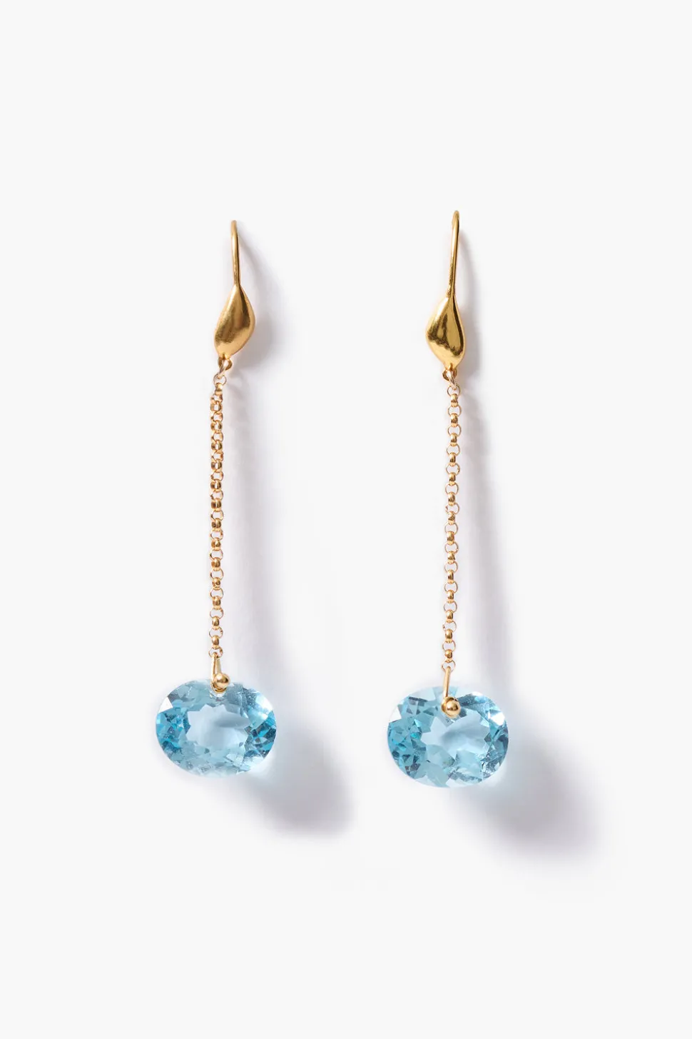 Camille Drop Earrings Blue Topaz