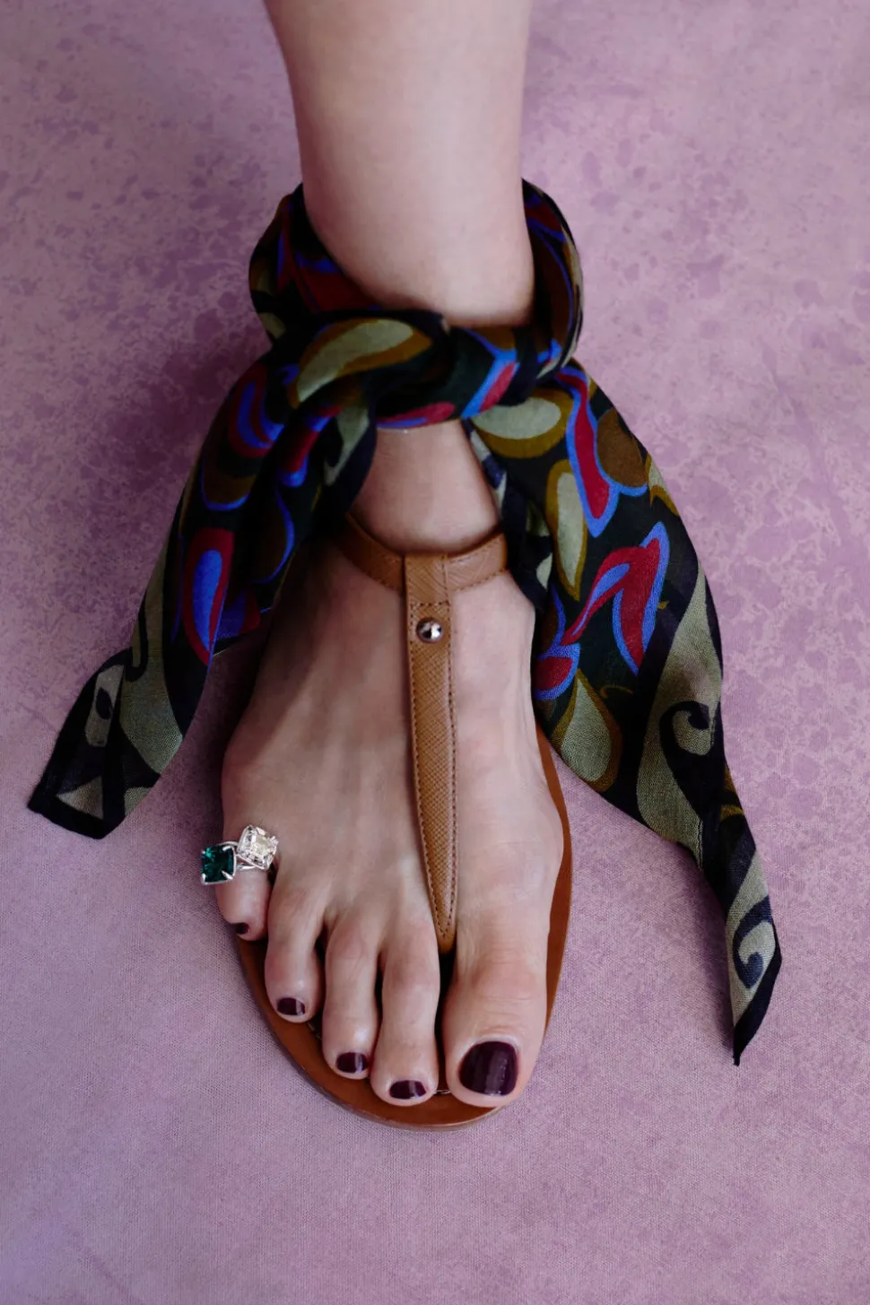 Caprice Crystal Toe Ring Ice