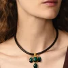 Caroline Collar Necklace Emerald Crystal