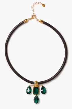 Caroline Collar Necklace Emerald Crystal