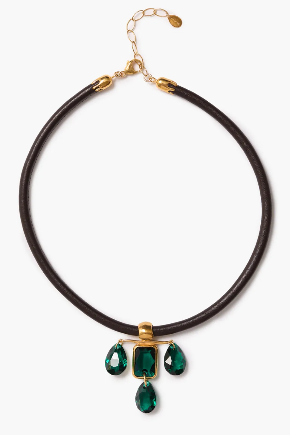 Caroline Collar Necklace Emerald Crystal