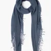 Cashmere and Silk Scarf Indigo