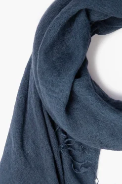 Cashmere and Silk Scarf Indigo