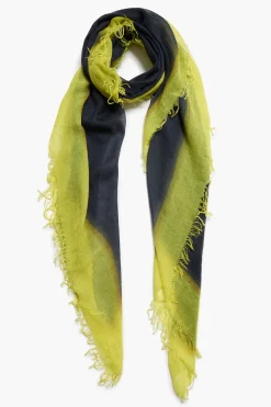 Cashmere and Silk Scarf Midnight Navy Burnout