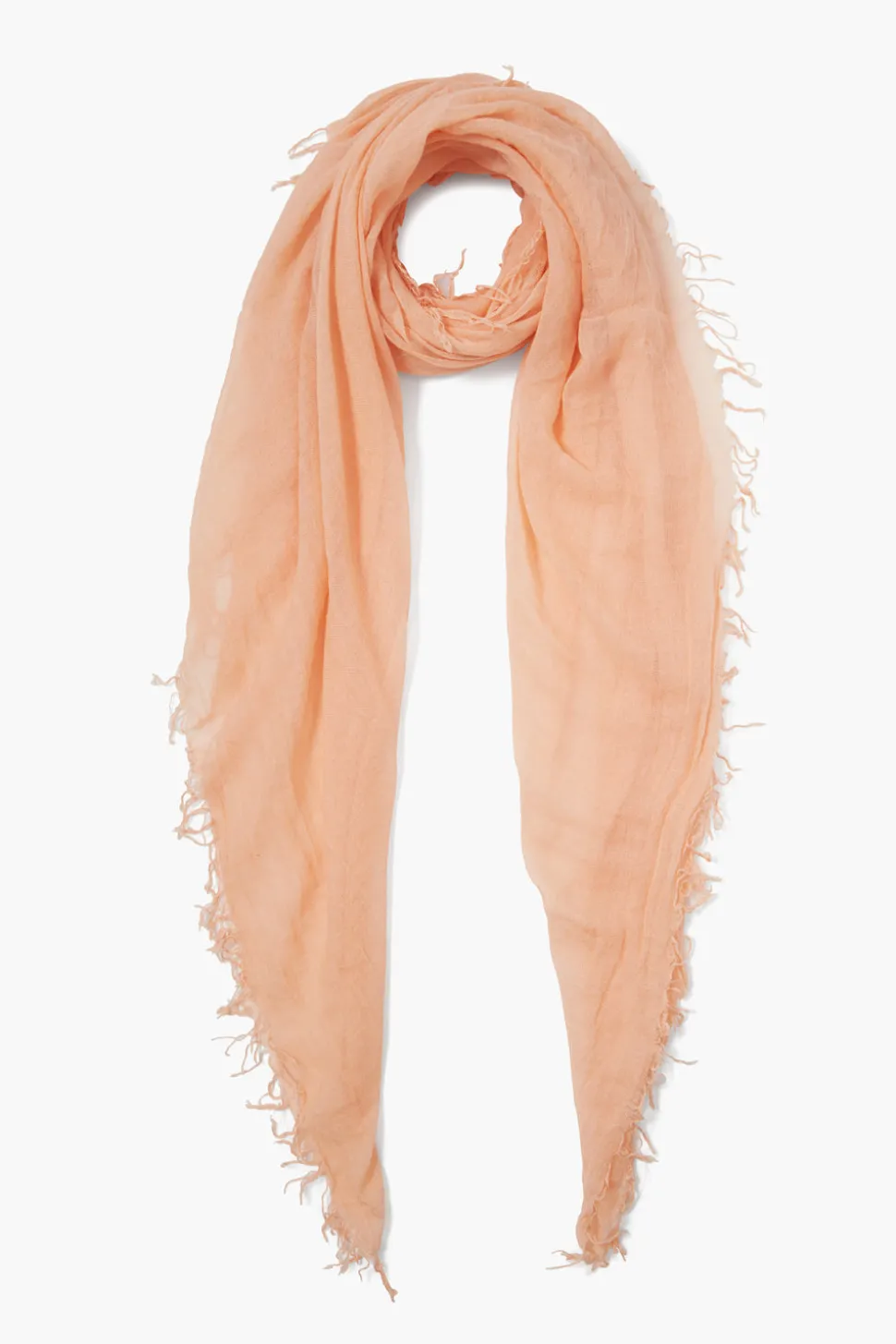 Cashmere and Silk Scarf Peach