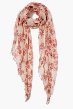 Cashmere and Silk Scarf Poppy Floral