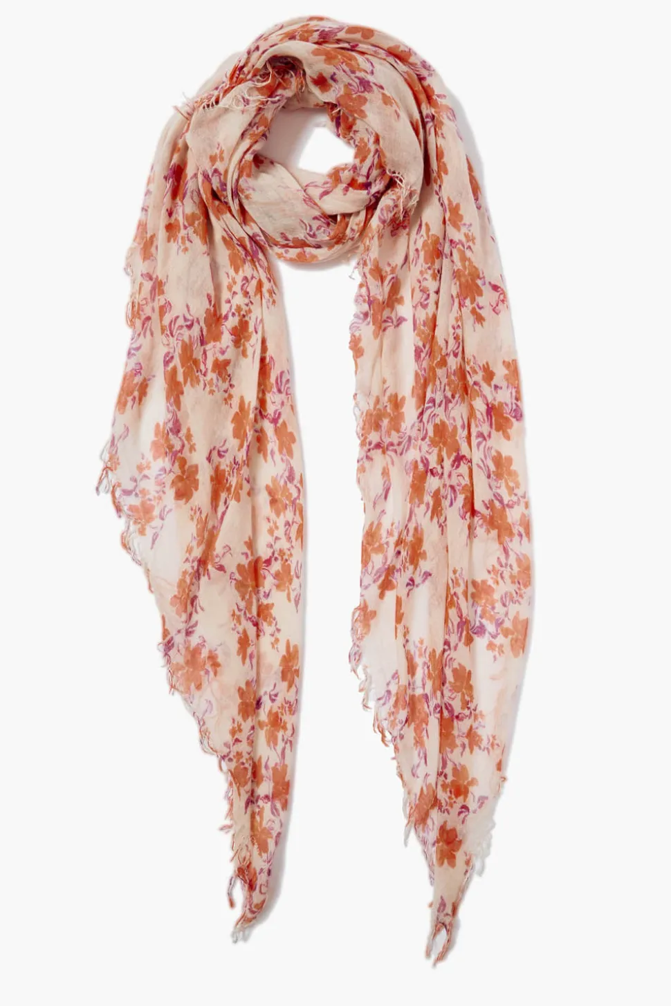 Cashmere and Silk Scarf Poppy Floral