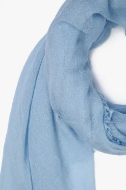 Cashmere and Silk Scarf Simply Blue