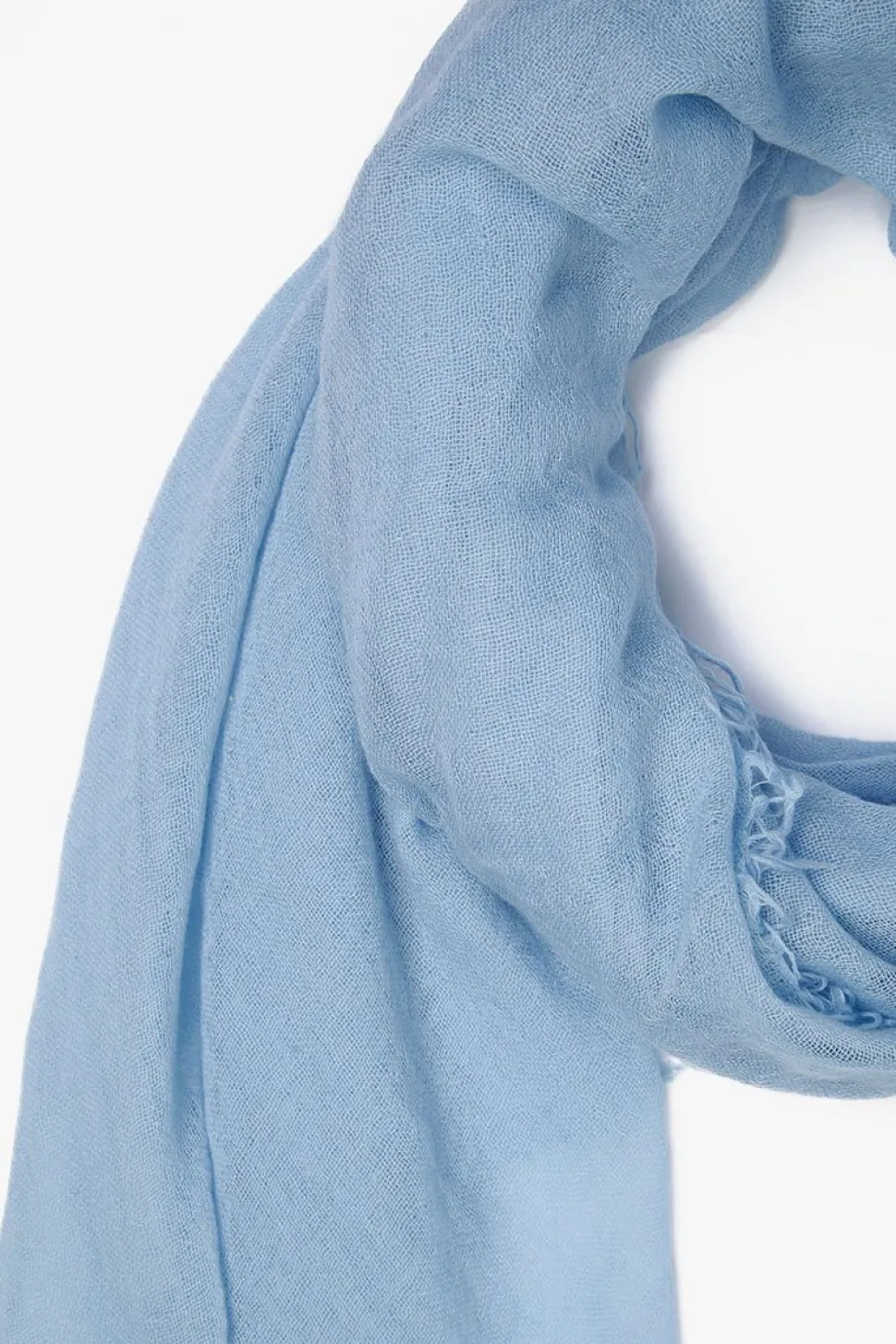 Cashmere and Silk Scarf Simply Blue