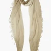 Cashmere and Silk Scarf Walnut Lunar Rock Dip Dyed