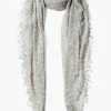 Cashmere and Silk Scarf White Leopard