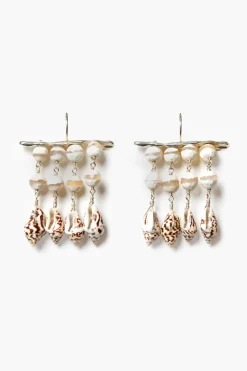 Cassis Waterfall Earrings White Agate