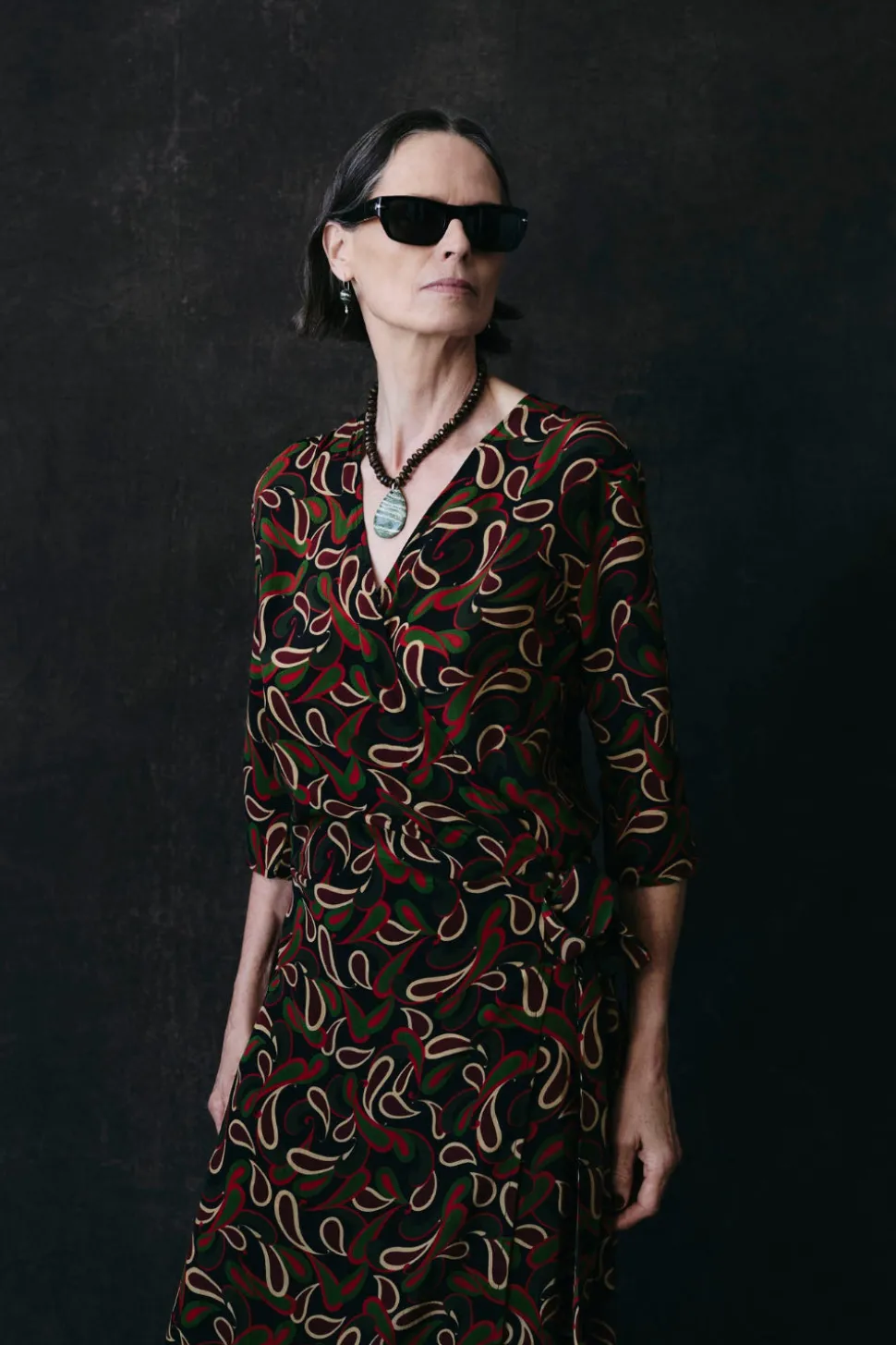Cecilia Silk Wrap Dress Chili Pepper