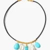 Charm Cord Necklace Turquoise