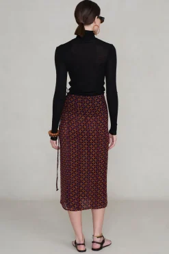 Chiffon Wrap Skirt Plum