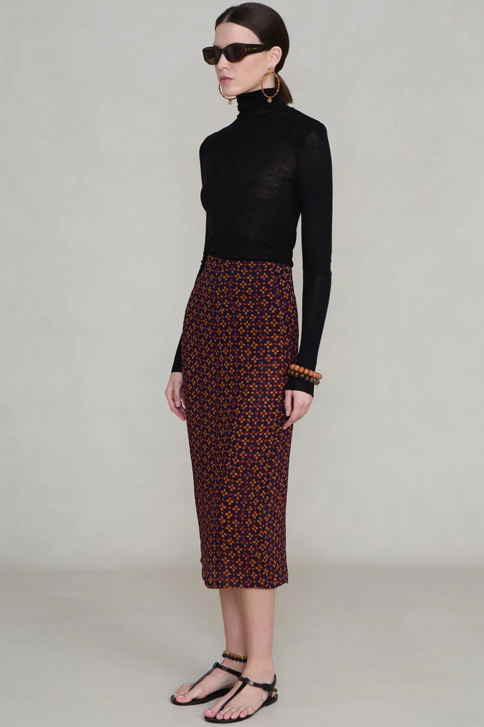 Chiffon Wrap Skirt Plum