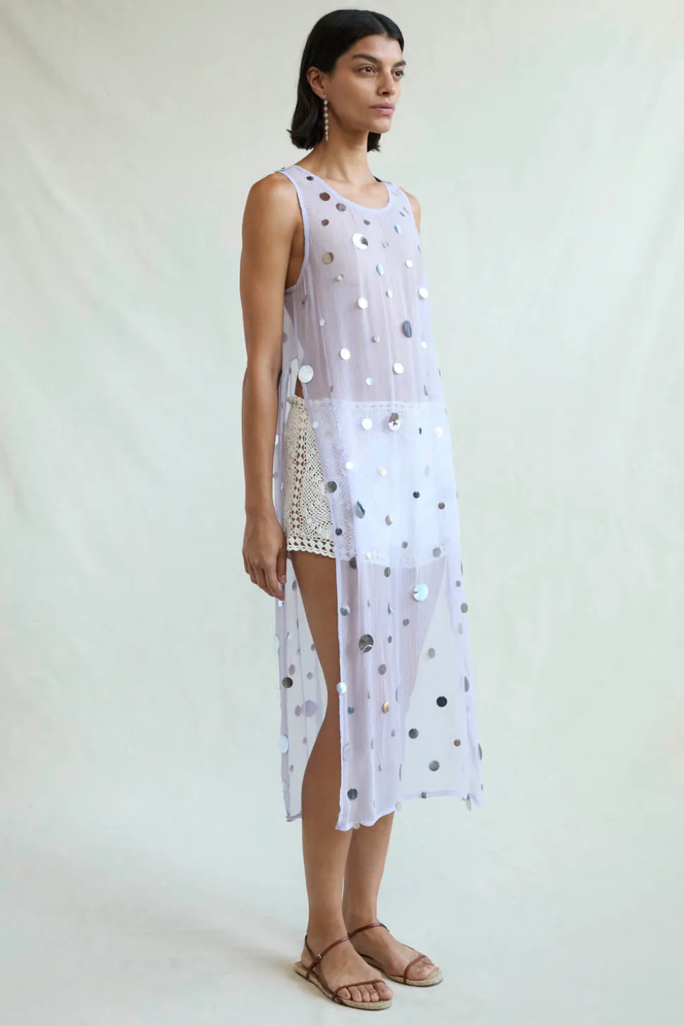 Chloe Sequin Tunic Lilac