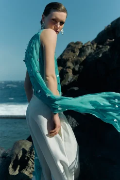 Chloe Sequin Tunic Turquoise