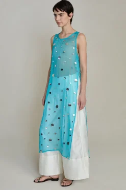 Chloe Sequin Tunic Turquoise
