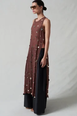 Chloe Sequin Tunic Walnut