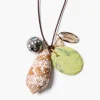 Cone Shell Charm Necklace Multi