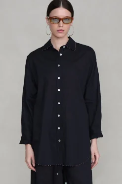Cotton Ruffle Set Black