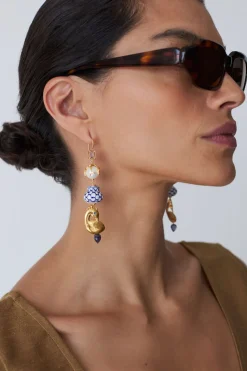 Delft Chandelier Earrings Multi