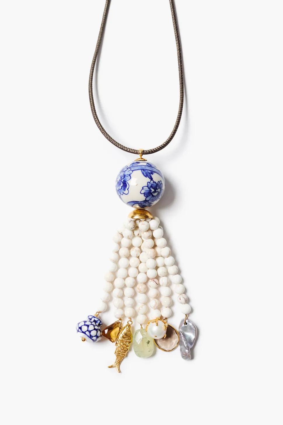 Delft Tassel Necklace Multi