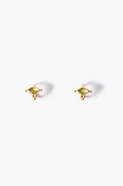Della Stud Earrings Peridot