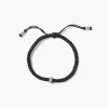 Diamond Pull-Tie Bracelet Black