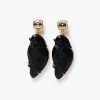 Dove Earrings Black Obsidian