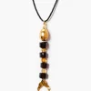 Fishbone Paracord Necklace Smoky Quartz