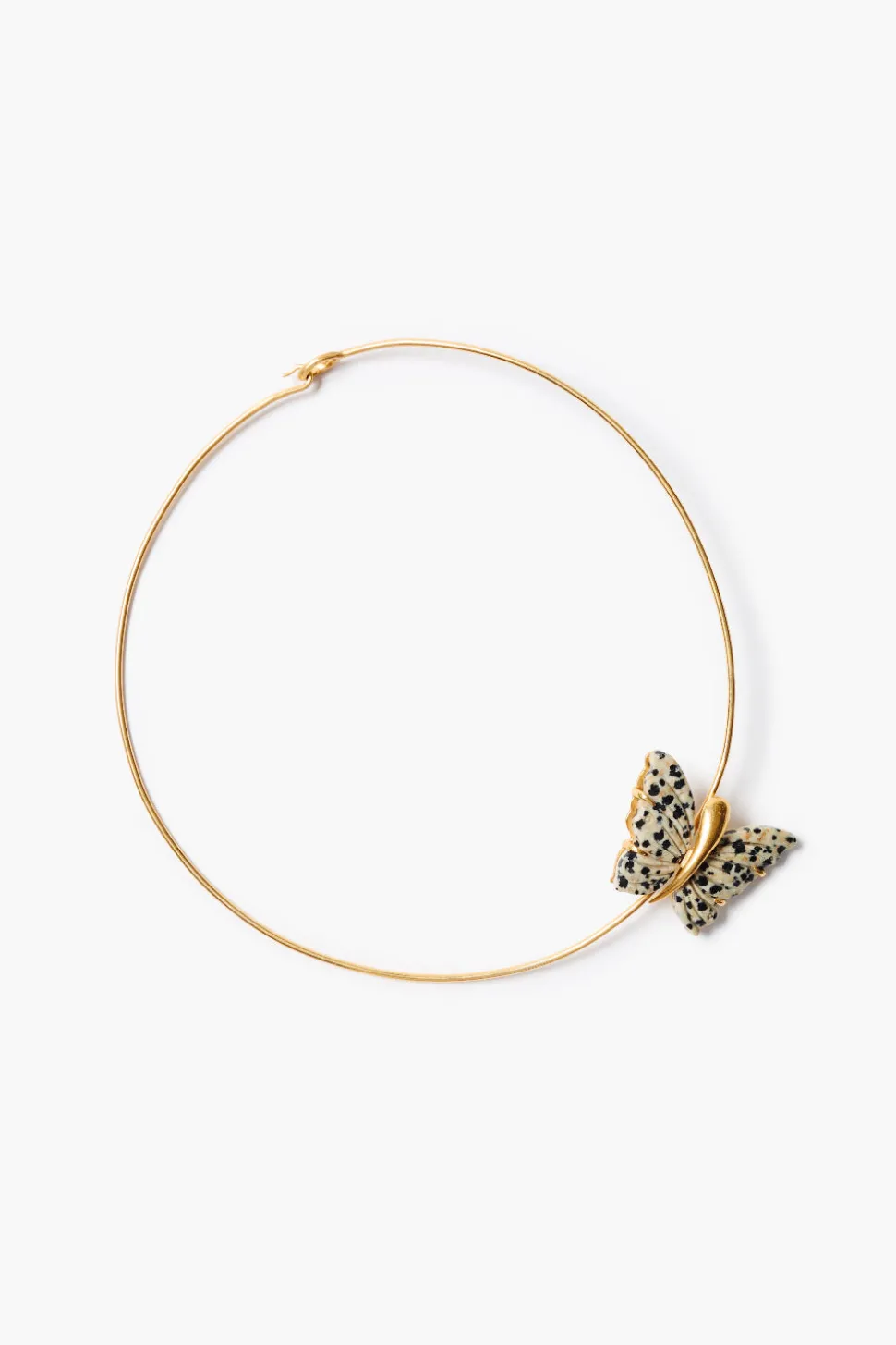 Floating Butterfly Collar Necklace Jasper