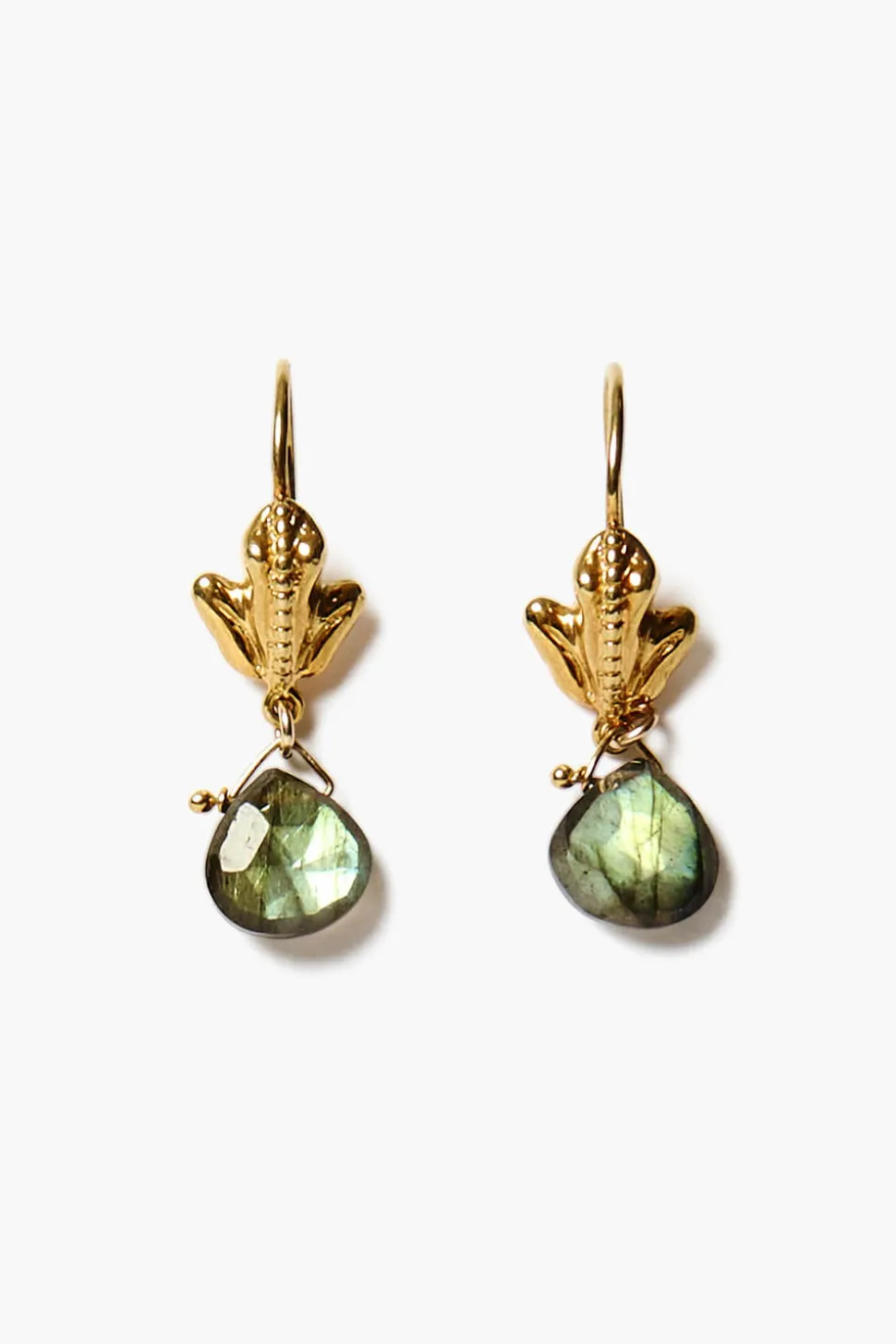 Frog Drop Earrings Labradorite
