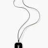 Hall Pass Padlock Necklace Black